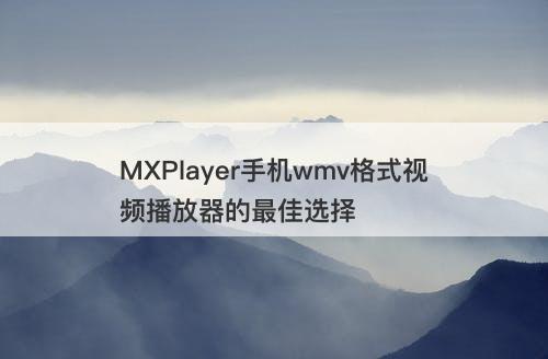 MXPlayer手机wmv格式视频播放器的最佳选择