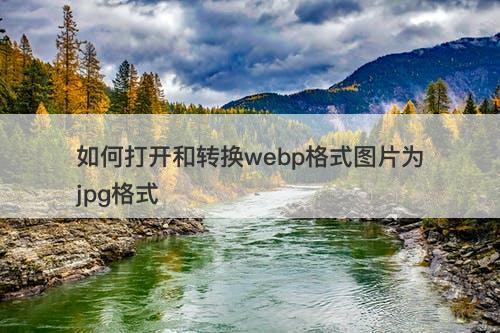 如何打开和转换webp格式图片为jpg格式