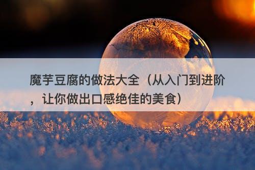 魔芋豆腐的做法大全（从入门到进阶，让你做出口感绝佳的美食）