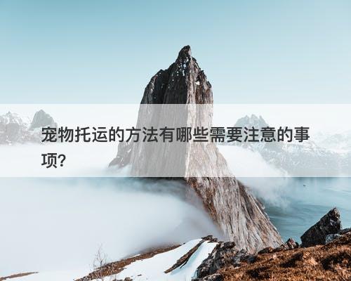 宠物托运的方法有哪些需要注意的事项？