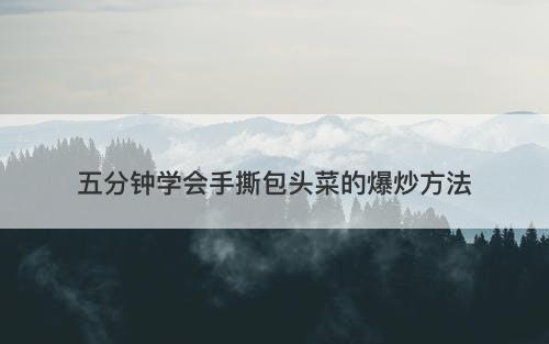 五分钟学会手撕包头菜的爆炒方法