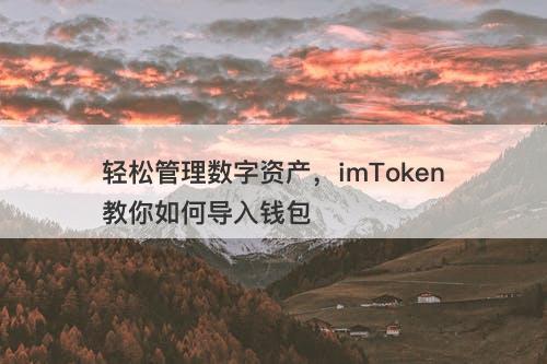 轻松管理数字资产，imToken教你如何导入钱包
