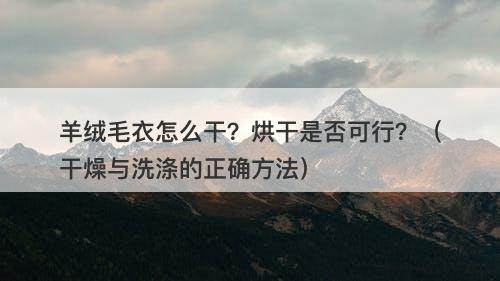 羊绒毛衣怎么干？烘干是否可行？（干燥与洗涤的正确方法）