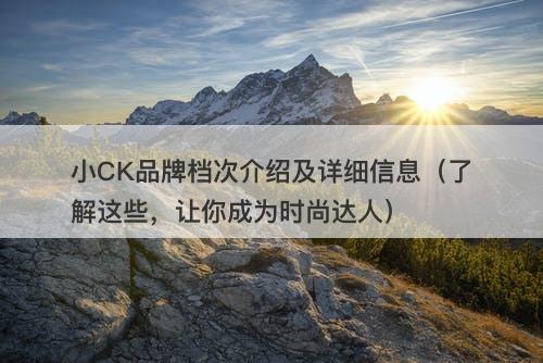 小CK品牌档次介绍及详细信息（了解这些，让你成为时尚达人）