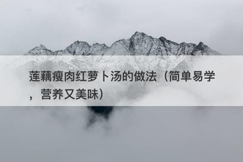 莲藕瘦肉红萝卜汤的做法（简单易学，营养又美味）
