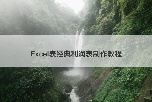 Excel表经典利润表制作教程-图1