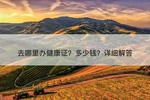 去哪里办健康证？多少钱？详细解答