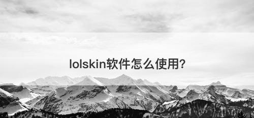 lolskin软件怎么使用？