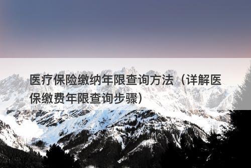 医疗保险缴纳年限查询方法（详解医保缴费年限查询步骤）