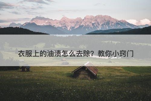 衣服上的油渍怎么去除？教你小窍门