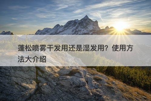 蓬松喷雾干发用还是湿发用？使用方法大介绍