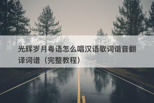 光辉岁月粤语怎么唱汉语歌词谐音翻译词谱（完整教程）