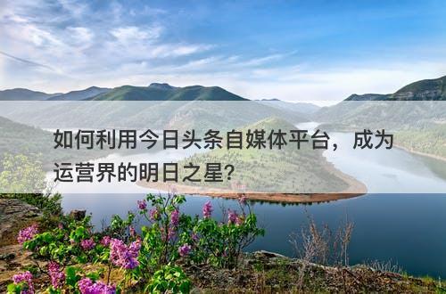 如何利用今日头条自媒体平台，成为运营界的明日之星？