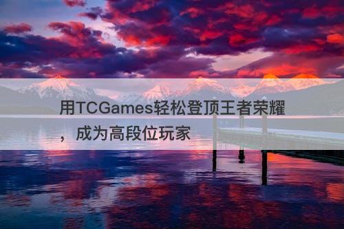 用TCGames轻松登顶王者荣耀，成为高段位玩家