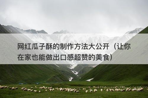 网红瓜子酥的制作方法大公开（让你在家也能做出口感超赞的美食）