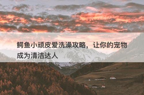 鳄鱼小顽皮爱洗澡攻略，让你的宠物成为清洁达人