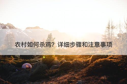 农村如何杀鸡？详细步骤和注意事项