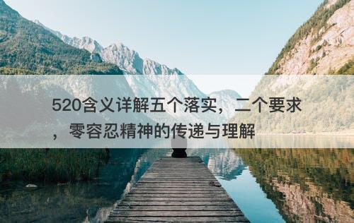 520含义详解五个落实，二个要求，零容忍精神的传递与理解