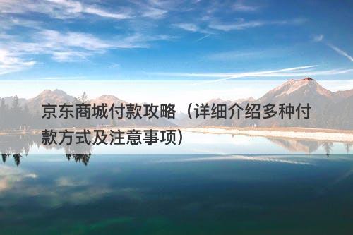京东商城付款攻略（详细介绍多种付款方式及注意事项）