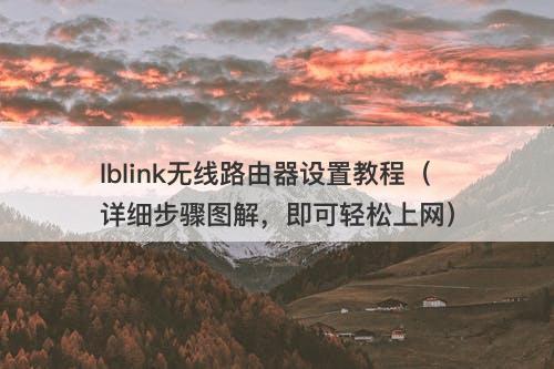 lblink无线路由器设置教程（详细步骤图解，即可轻松上网）