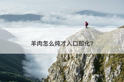 羊肉怎么炖才入口即化？