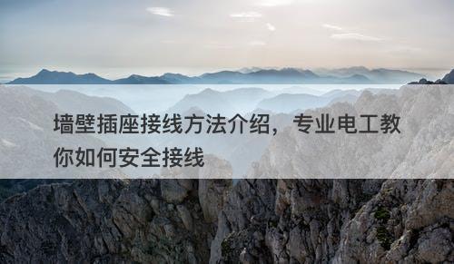 墙壁插座接线方法介绍，专业电工教你如何安全接线