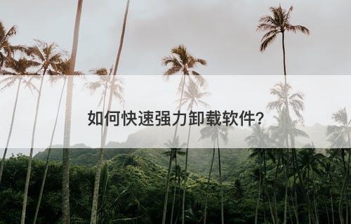 如何快速强力卸载软件？