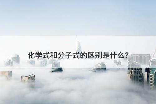 化学式和分子式的区别是什么？