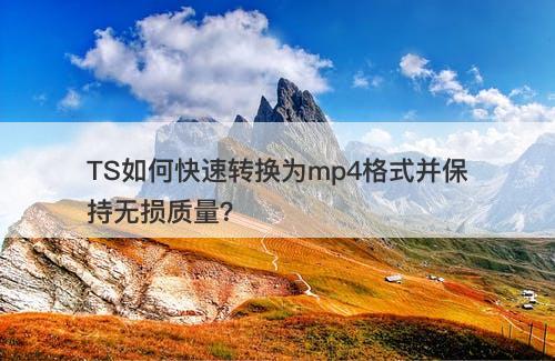 TS如何快速转换为mp4格式并保持无损质量？
