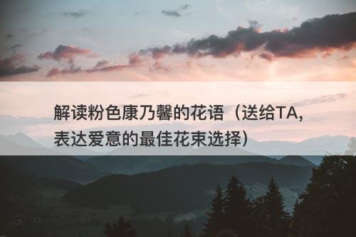 解读粉色康乃馨的花语（送给TA，表达爱意的最佳花束选择）