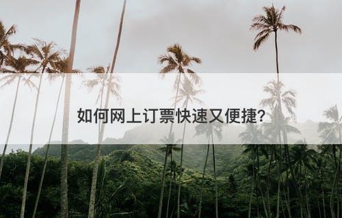如何网上订票快速又便捷？