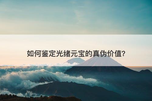如何鉴定光绪元宝的真伪价值？