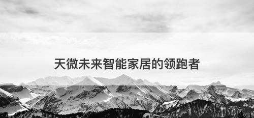 天微未来智能家居的领跑者-图1