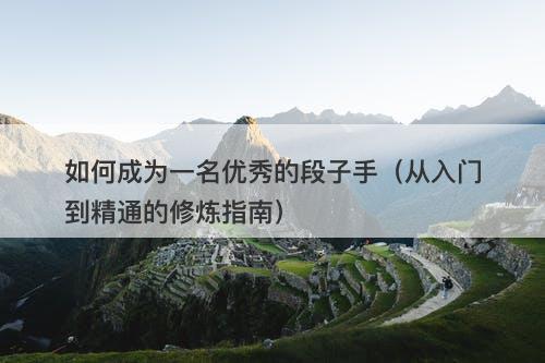 如何成为一名优秀的段子手（从入门到精通的修炼指南）