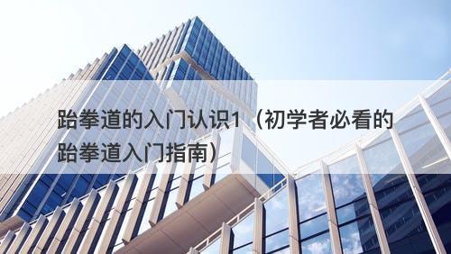 跆拳道的入门认识1（初学者必看的跆拳道入门指南）