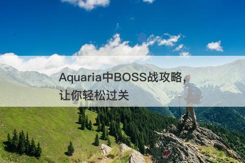 Aquaria中BOSS战攻略，让你轻松过关