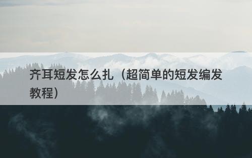 齐耳短发怎么扎（超简单的短发编发教程）