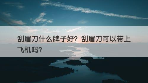 刮眉刀什么牌子好？刮眉刀可以带上飞机吗？