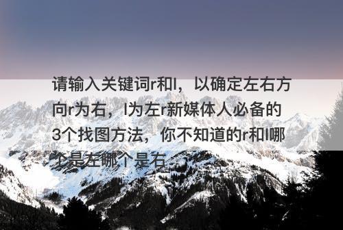 请输入关键词r和l，以确定左右方向r为右，l为左r新媒体人必备的3个找图方法，你不知道的r和l哪个是左哪个是右