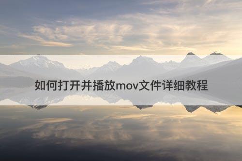 如何打开并播放mov文件详细教程