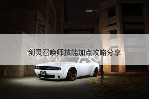 剑灵召唤师技能加点攻略分享