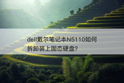 dell戴尔笔记本N5110如何拆卸装上固态硬盘？