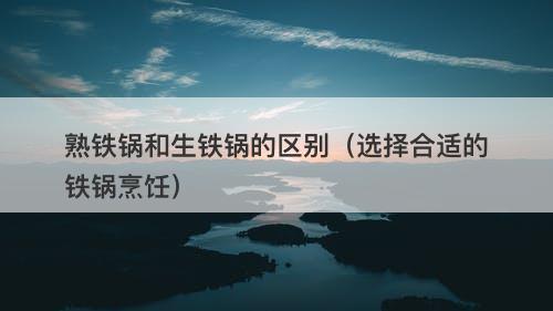 熟铁锅和生铁锅的区别（选择合适的铁锅烹饪）