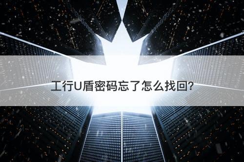 工行U盾密码忘了怎么找回？