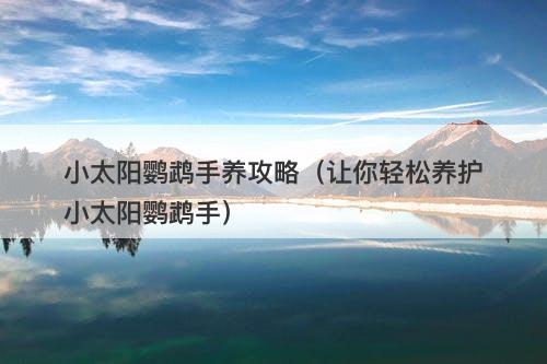 小太阳鹦鹉手养攻略（让你轻松养护小太阳鹦鹉手）