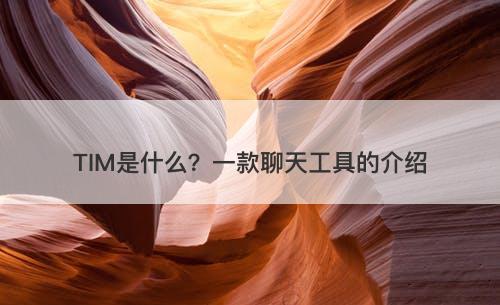 TIM是什么？一款聊天工具的介绍