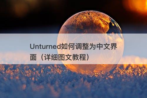 Unturned如何调整为中文界面（详细图文教程）