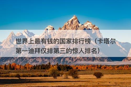 世界上最有钱的国家排行榜（卡塔尔第一迪拜仅排第三的惊人排名）