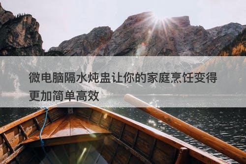 微电脑隔水炖盅让你的家庭烹饪变得更加简单高效