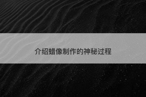 介绍蜡像制作的神秘过程
